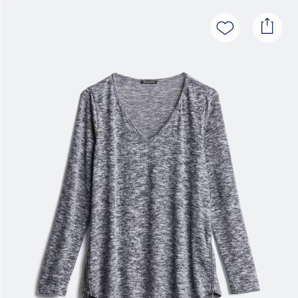 Pink clover knit long sleeve top
